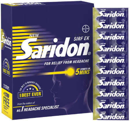 New Saridon Strip Of 10 Tablets