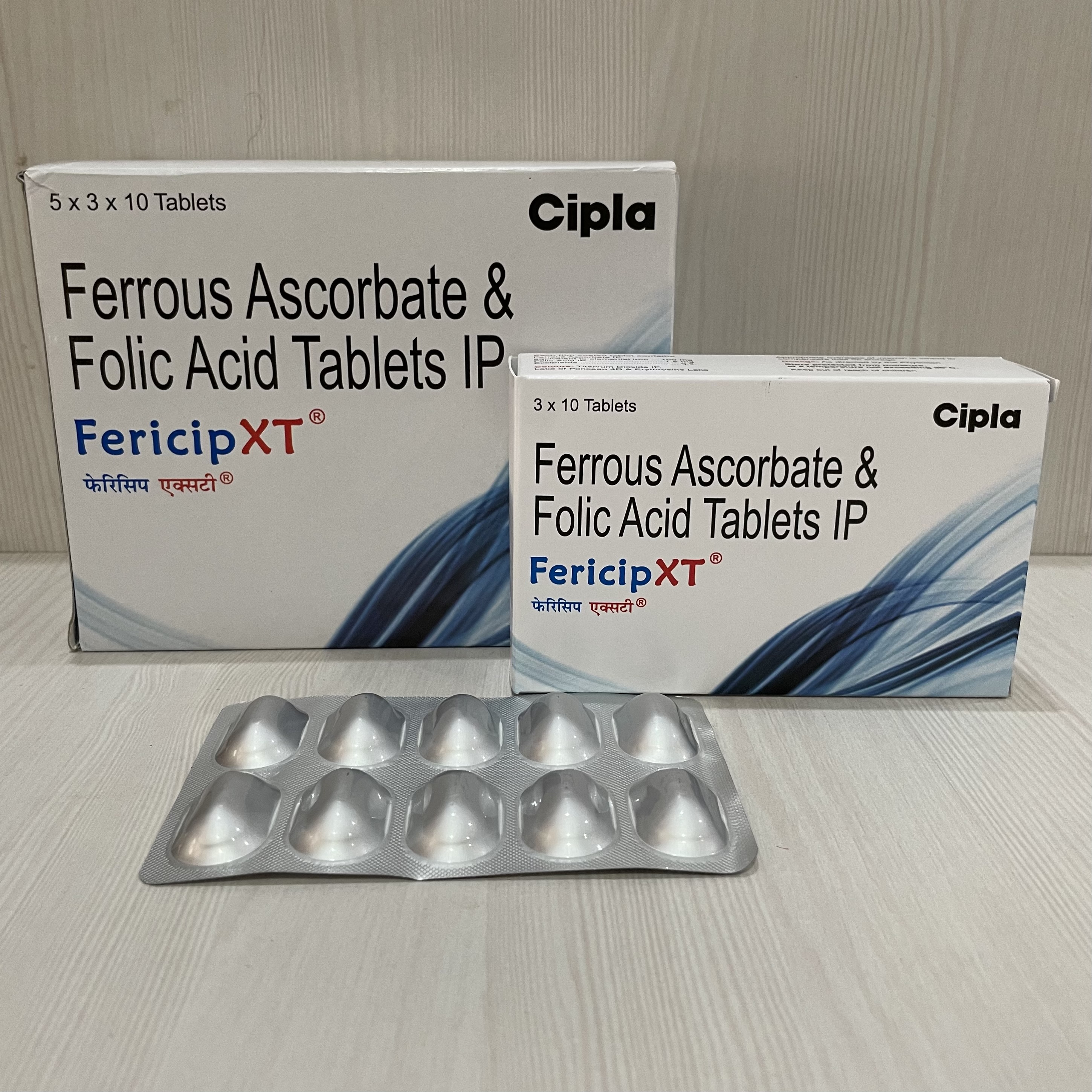 Fericip XT- Ferrous Ascorbate & Folic Acid- Iron Tablet